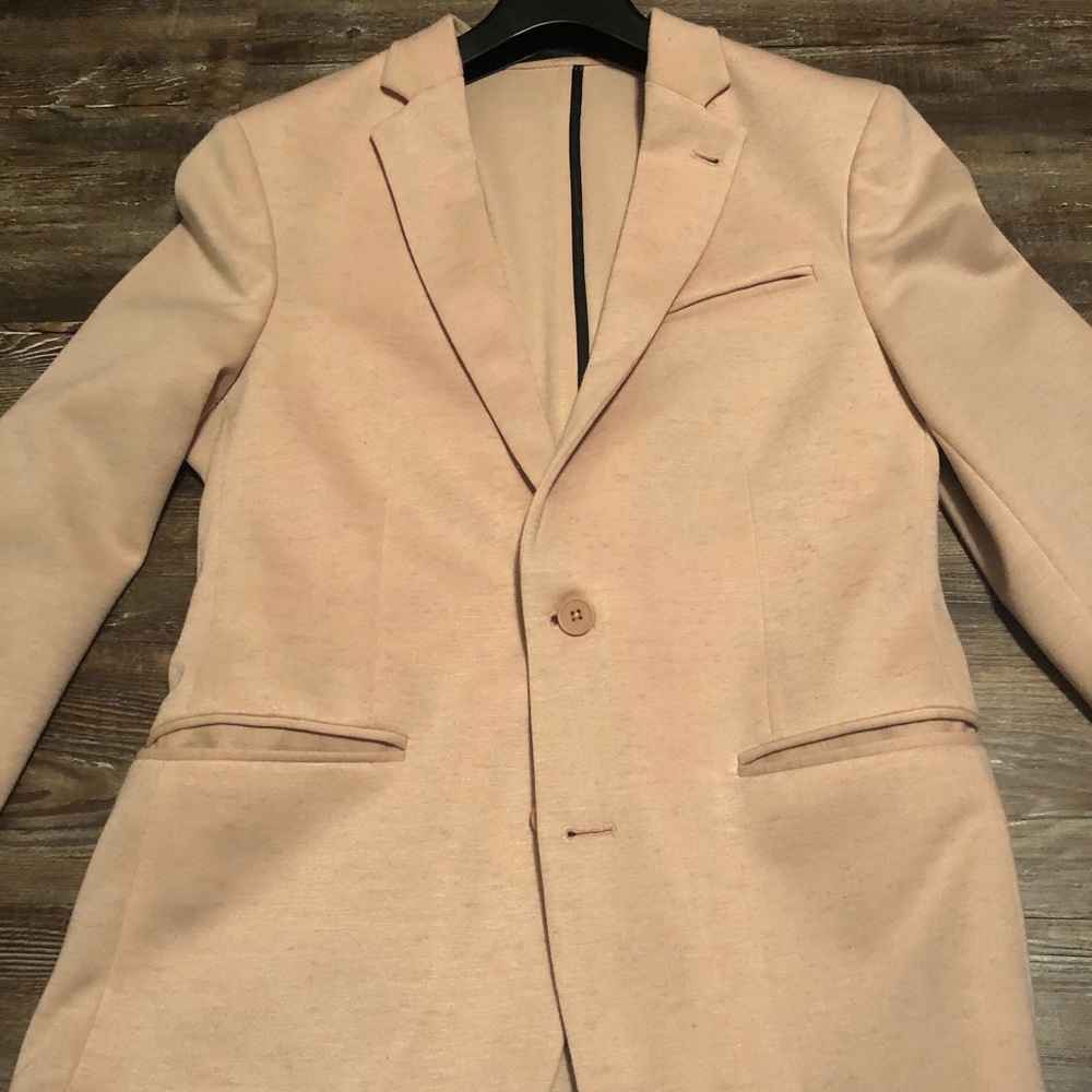 ASOS Skinny Pink Jersey Blazer - Picture 2 of 5